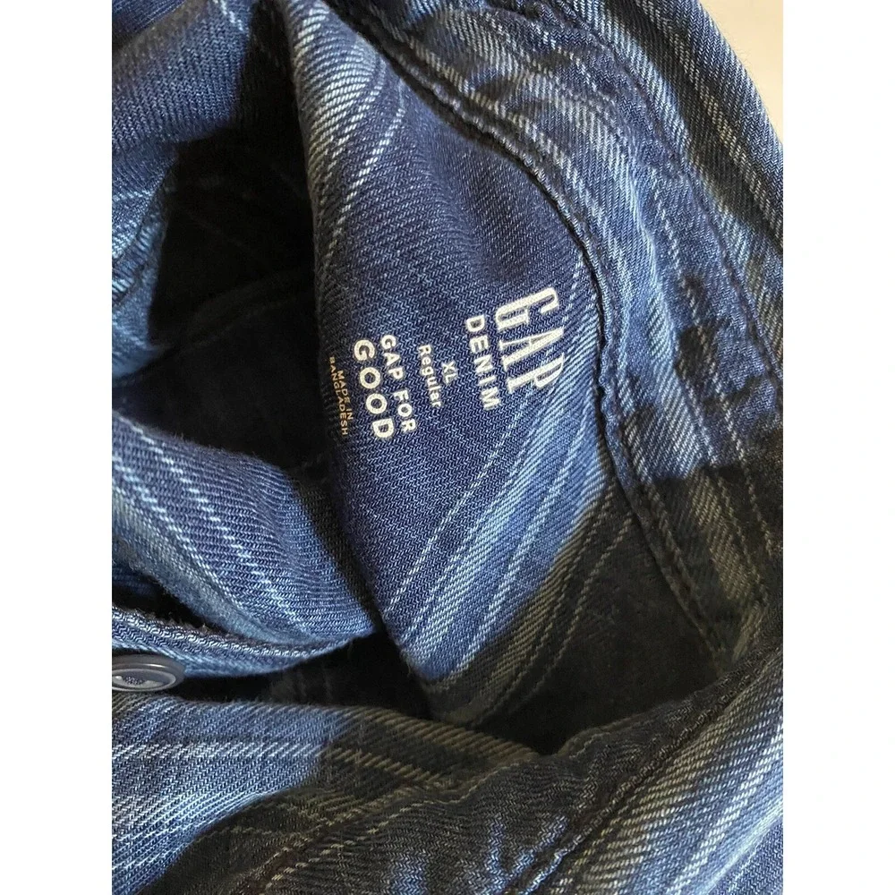 Gap‎ Boys Blue Long Sleeve Button-Down Shirt xl